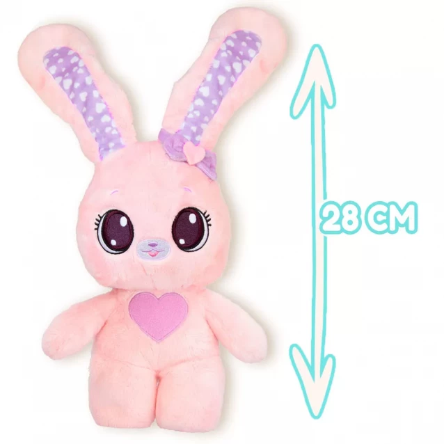 М'яка іграшка Peekapets Кролик 28 см рожевий (906778) - 2