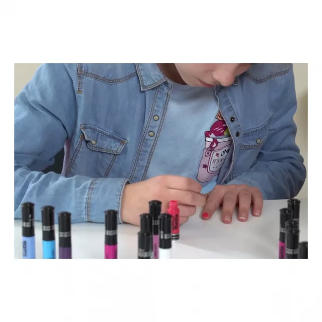 MALINOS Детский лак-карандаш для ногтей Creative Nails на водной основе (2 цвета Морской волны + Белый) - 5
