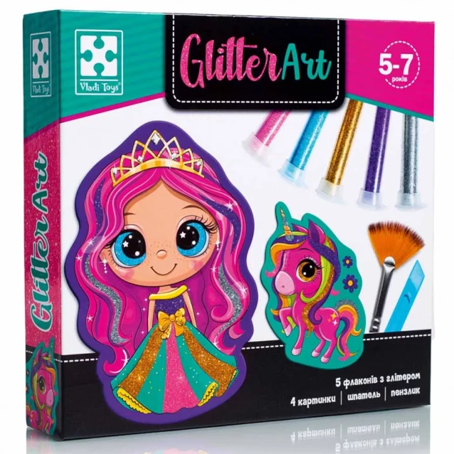Набор для творчества Vladi-Toys Glitter Art Сказочные принцессы (VT4501-10) - 1