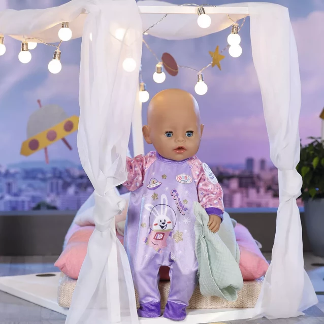 Одежда для куклы BABY BORN серии "День Рождения" - ПРАЗДНИЧНЫЙ КОМБИНЕЗОН (на 43 cm, лавандовый) - 3