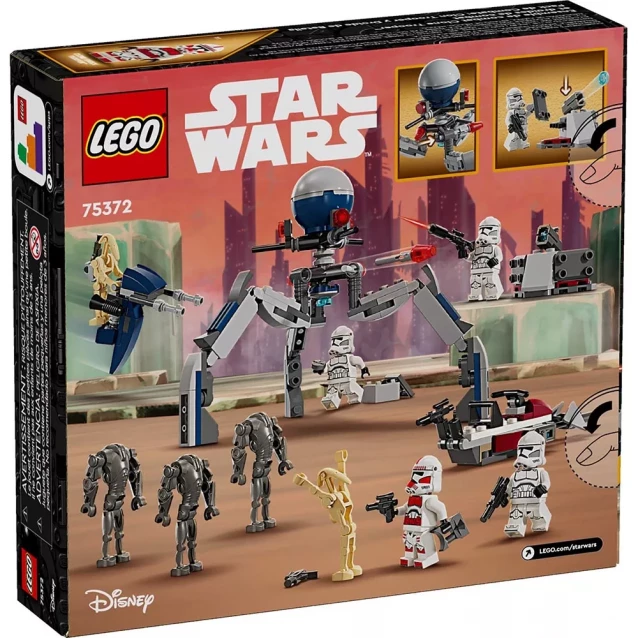 Конструктор LEGO Star Wars Клоны-пехотинцы и Боевой дроид Боевой набор (75372) - 2