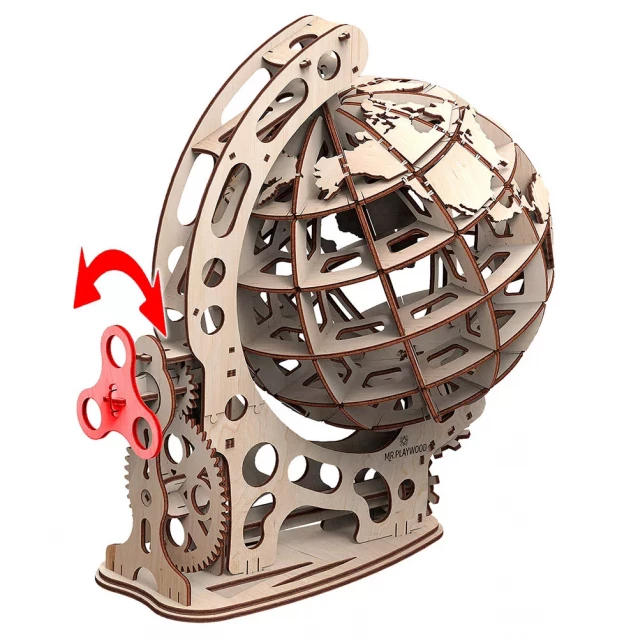 Деревянный конструктор 3D PlayWood Глобус (10202) - 2