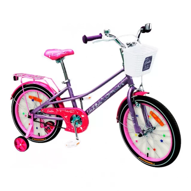LIKE2BIKE Eveline Велосипед дитячий 2-х коліс.18'' (фіолетовий) - 1