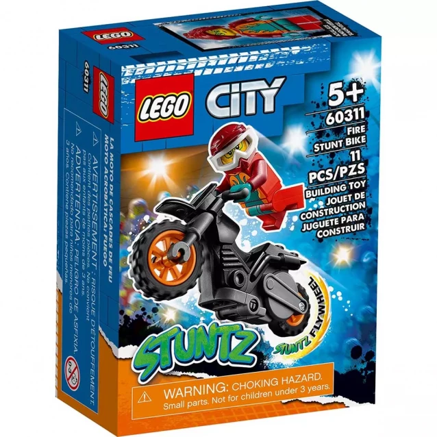 Конструктор LEGO City Stuntz Огненный каскадерский мотоцикл (60311) - 1