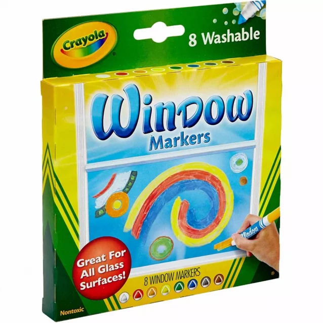 Набор фломастеров для рисования на стекле (washable), 8 шт - 2