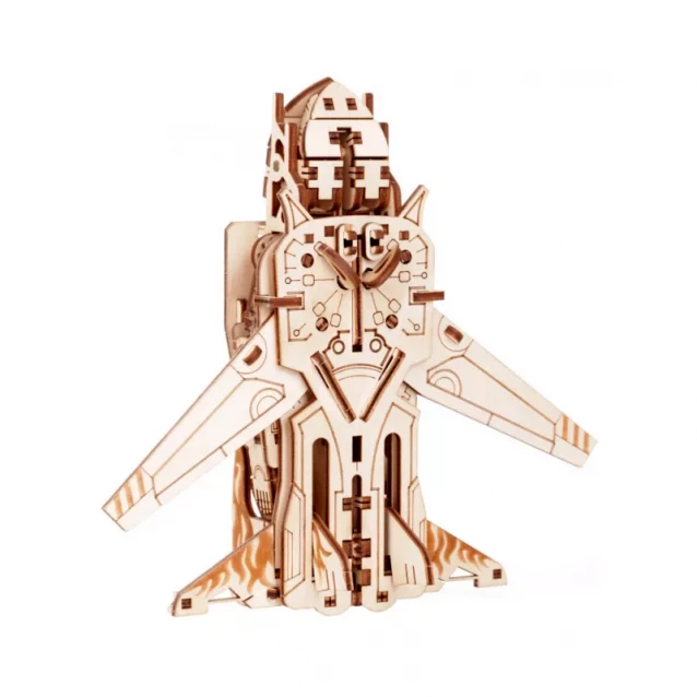 Дерев'яний конструктор 3D PlayWood Трансформер Робот-самолет (10103) - 1