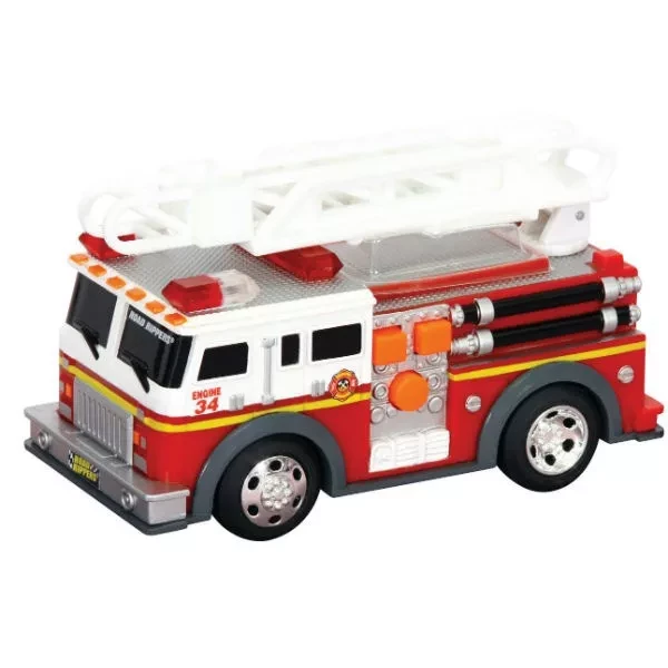 TOY STATE Рятувальна техніка "Пожежна машина з дробиною" зі світлом і звуком, 13см - 4
