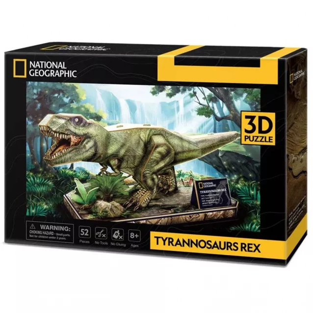 Тривимірна головоломка-конструктор CubicFun National Geographic Dino Тиранозавр Рекс (DS1051h) - 3