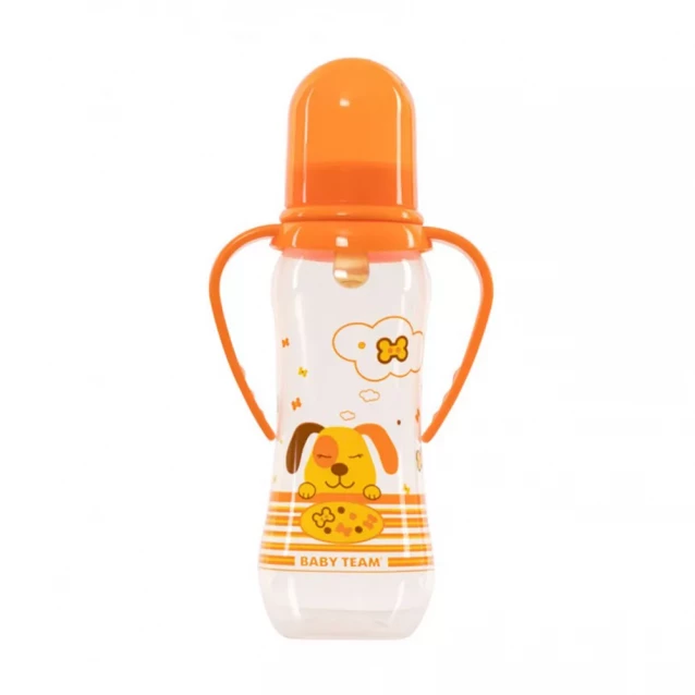 Бутылочка для кормления Baby Team с латексной соской и ручками 250мл, 0+ (1311) - 5