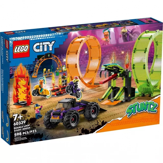 Конструктор LEGO City Stuntz Подвійна петля каскадерської арени (60339) - 1