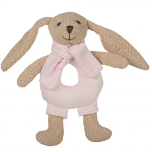 Canpol babies Іграшка-брязкальце м'яка Кролик - рожева дитяча іграшка