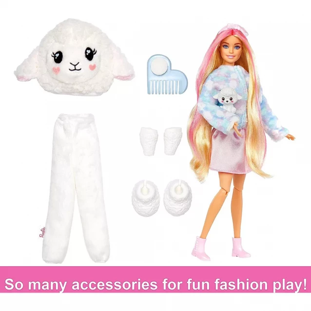Кукла Barbie Cutie Reveal Мягкие и пушистые Ягненок (HKR03) - 2