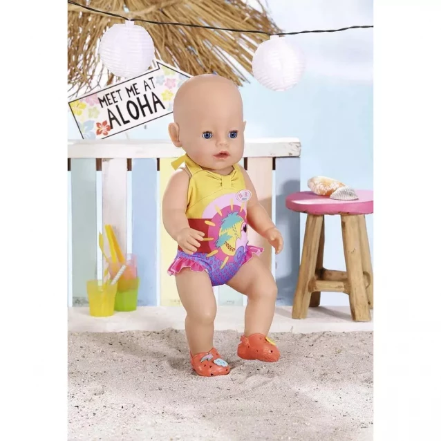 Одежда для куклы BABY BORN - ПРАЗДНИЧНЫЙ КУПАЛЬНИК S2 (на 43 cm, c уточкой) - 4
