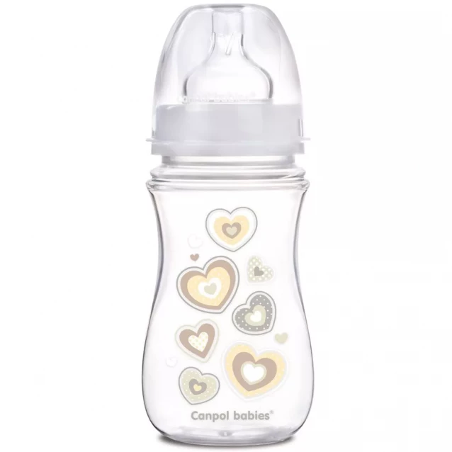 Пляшечка Canpol babies Newborn Baby з широким горлом антиколіковим 120 мл (35/217_bei) - 1