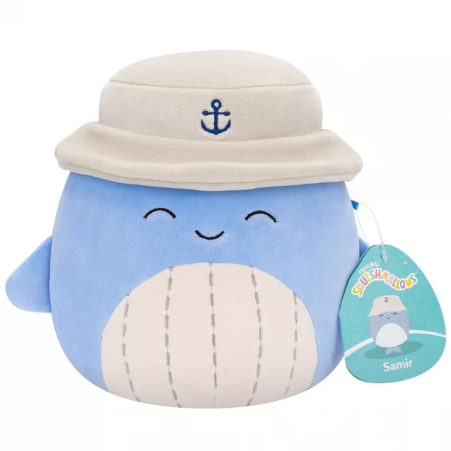 М'яка іграшка Squishmallows Синій Кит Самір у панамі 19 см (SQCR06593) - 7