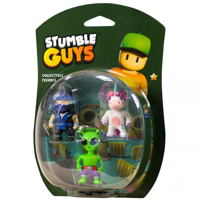 Набір фігурок Stumble Guys Ніндзя Кай, Спрінклс, Прибулець (SG2020-5) - 1
