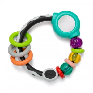 INFANTINO Прорезыватель для зубов кольцо с бусинами дитяча іграшка