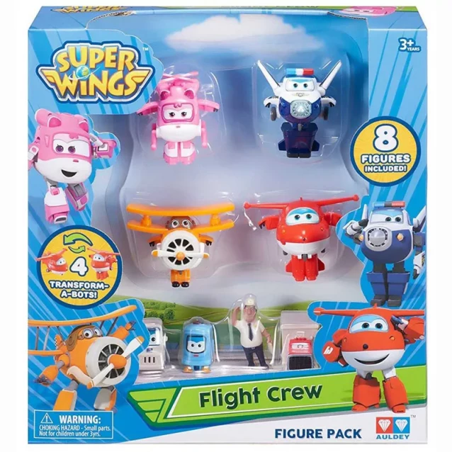 Super Wings Ігровий набір фігурки-трансформери Flight Crew - 1