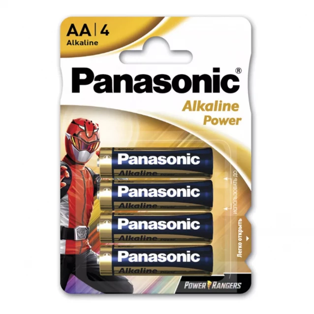 Батарейка PANASONIC ALKALINE POWER лужна AA, 4 шт. (LR6REB/4BPRPR) - 1