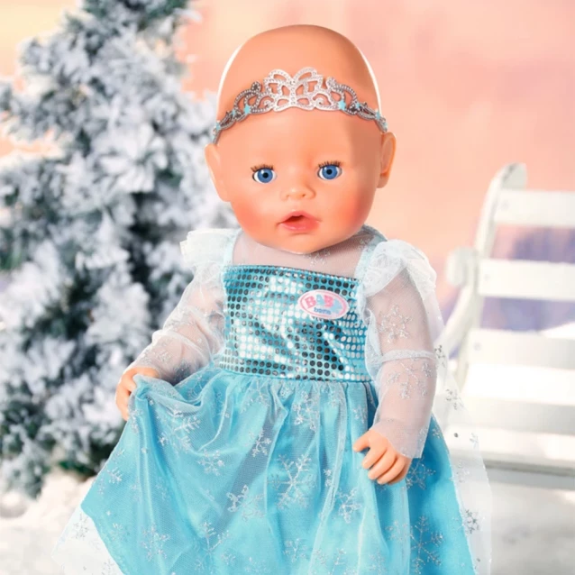 Zapf Набір одягу для ляльки BABY BORN - ПРИНЦЕСА НА ЛЬОДУ (сукня, ковзани, діадема) 832257 - 4