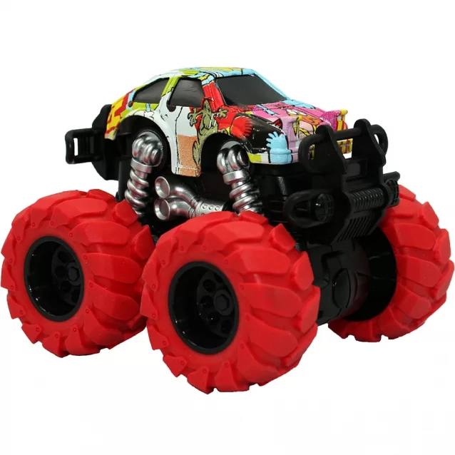 FUNKY TOYS Позашляховик "Тюнинг" з подвійною фрикцією, металевий, червоні колеса, 1:64, 3+ FT61039 - 1