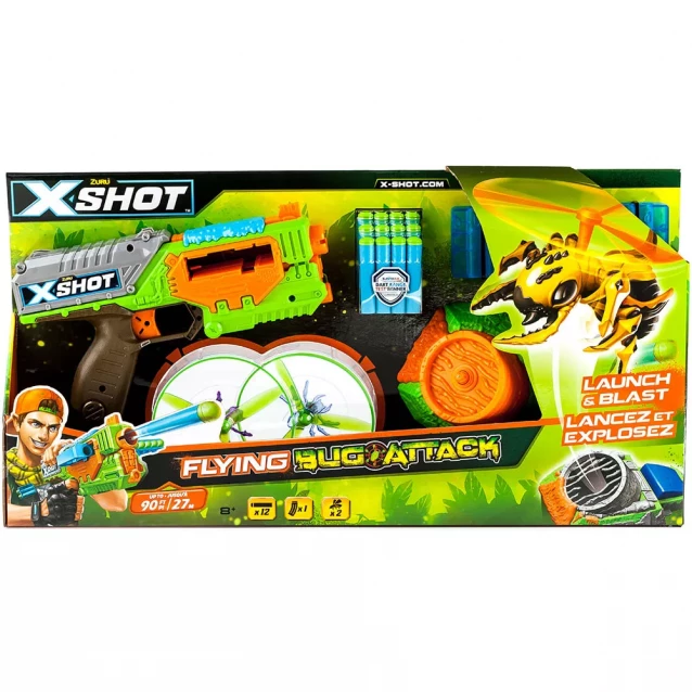 X-Shot Бластер Вогонь по літаючим жукам (2 літаючих жука, 12 патронів), арт. 4821 - 2