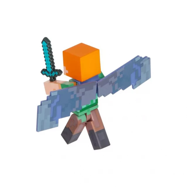 Коллекционная фигурка Minecraft Alex with Elytra Wings серия 4 - 3