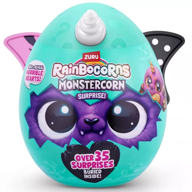 Мягкая игрушка Rainbocorns Monstercorn Surprise Монстрик розовый с черным (9297A) - 1