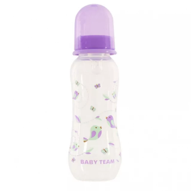 Бутылочка для кормления Baby Team с талией и силиконовой соской 250 мл, 0+ (1121) - 7