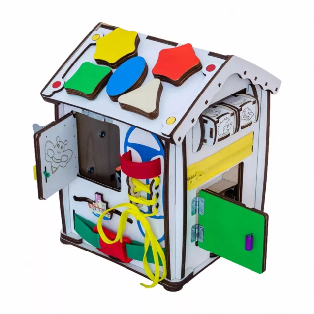 Бизиборд-куб GoodPlay Домик развивающий 24х24х30 с подсветкой (B004) - 6