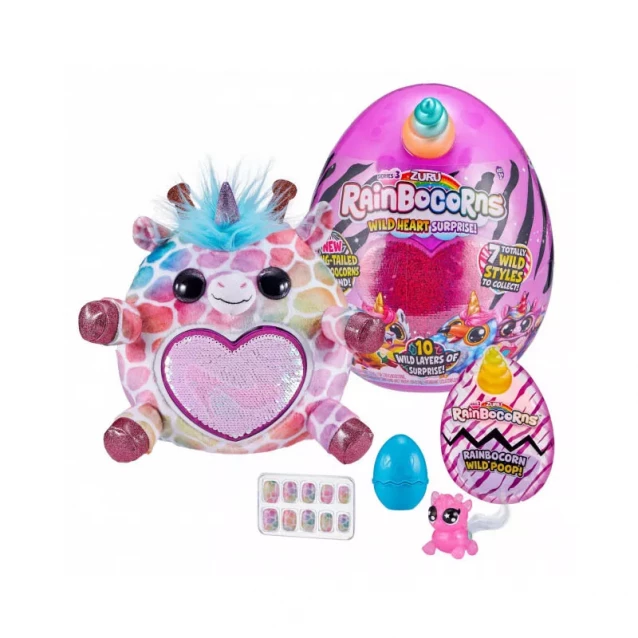 Мягкая игрушка Rainbocorns Wild Heart Surprise! разноцветная (9215H) - 2