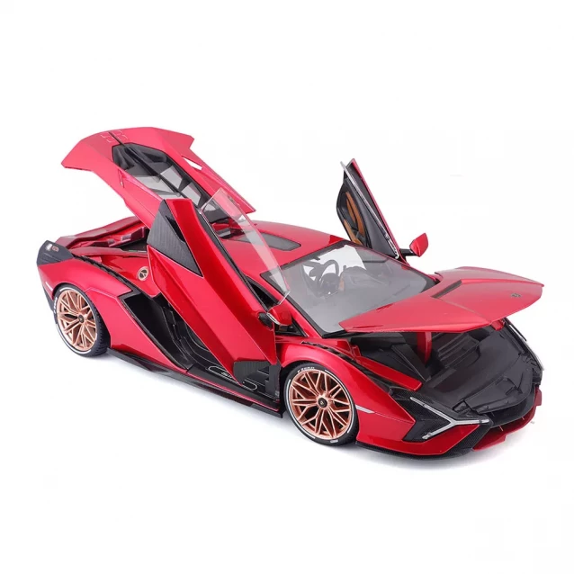 Автомодель Bburago Lamborghini Sian FKP 37 червоний металік, 1:18 (18-11046R) - 6
