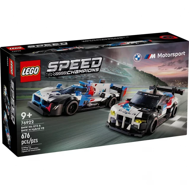 Конструктор LEGO Speed ​​Champions Гоночні автомобілі BMW M4 GT3 і BMW M Hybrid V8 (76922) - 1
