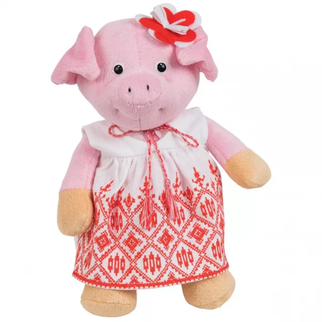 Мягкая игрушка Tigres Свинка девочка в вышиванке 25 см (СВ-0022) - 1
