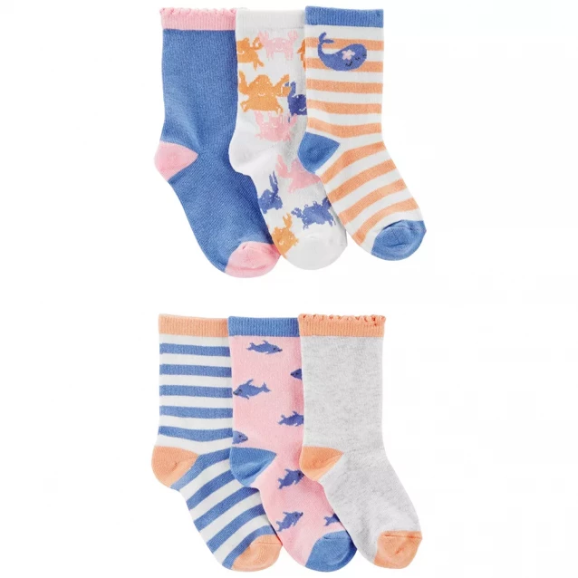 Шкарпетки Carter's для дiвчинки 101-131 см 6 шт (3N111410_4-7) - 1