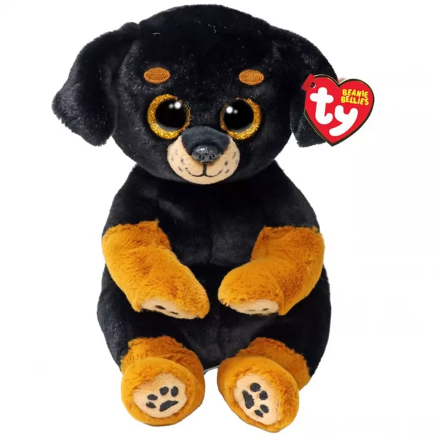 М'яка іграшка TY Beanie Bellies Песик Rottweiler (41290) - 1