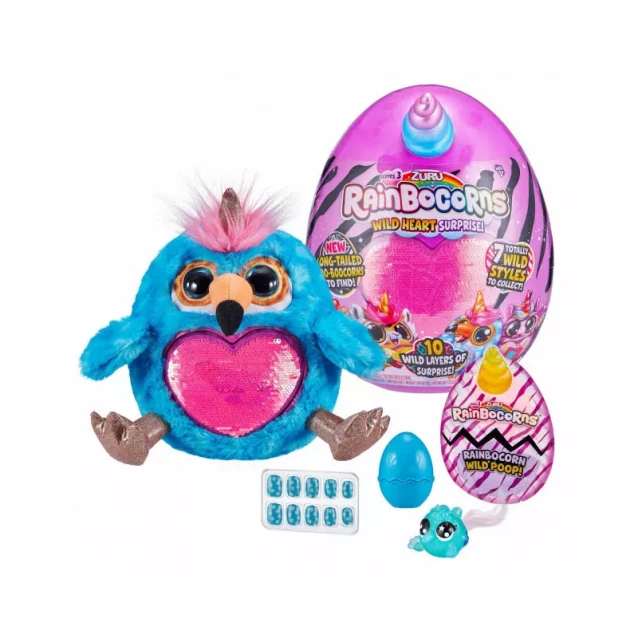 М'яка іграшка Rainbocorns Wild Heart Surprise! блакитна (9215E) - 2