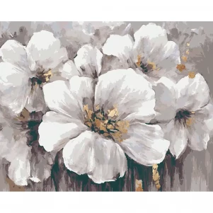 Картина для розпису Riviera Blanca Білі квіти 40x50 см (RB0702) дитяча іграшка