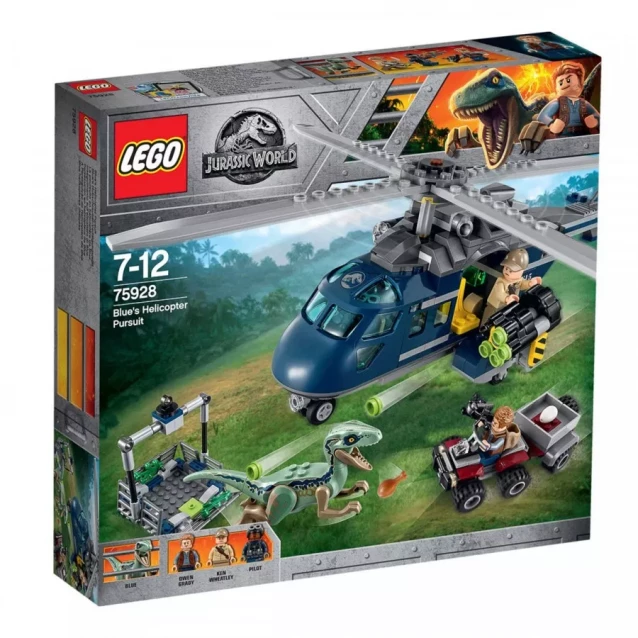 Конструктор LEGO Jurassic World Конструктор Переслідування На Вертольоті Блу (75928) - 1