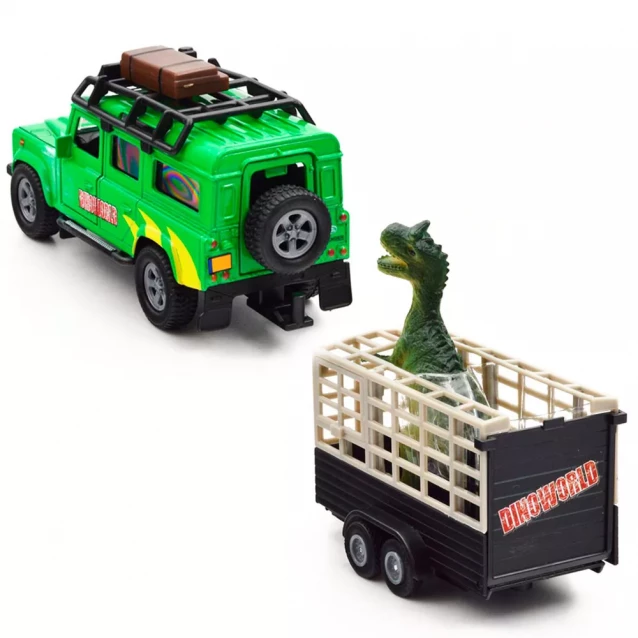 Автомодель TechnoDrive Land Rover з причепом і динозавром (520178.270) - 3