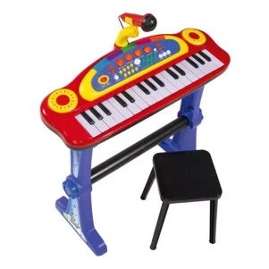 Музичний інструмент "Клавішні-парта" з мікрофоном, стільцем, світл. ефектами, 55 см, 3+ дитяча іграшка