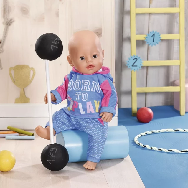 Набор одежды для куклы BABY BORN - СПОРТИВНЫЙ КОСТЮМ ДЛЯ БЕГА (на 43 cm, голубой) - 5