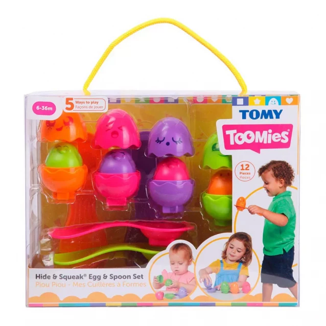 Tomy Розвиваюча іграшка Яскраві яйця з ложечками T73082 - 3