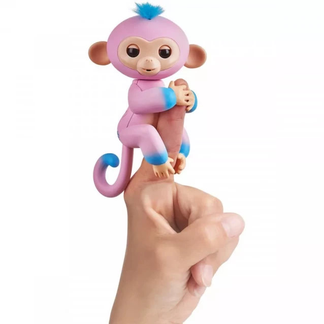 Fingerlings Двухцветная ручная обезьянка розово-синяя - 1