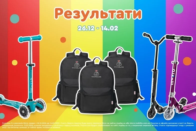 Вітаємо переможців розіграшу фірмових рюкзаків Micro! Вітаємо переможців розіграшу фірмових рюкзаків Micro!