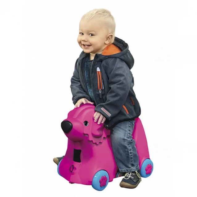 BIG-Bobby-Trolley Каталка для малыша "Путешествие" с отделением для вещей, розовая, 3. - 4