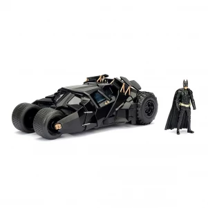 Машина металева "Бетмен (2008)" Бетмобіль Темного Лицаря з фігуркою Бетмена, масштаб 1:24, 8+ дитяча іграшка