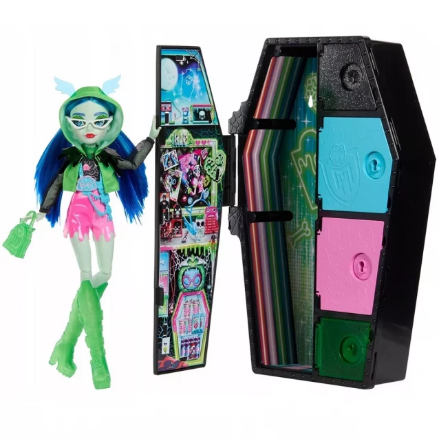 Лялька з сюрпризами Monster High Неонові та бомбезні Жахо-секрети Гулії (HNF81) - 1