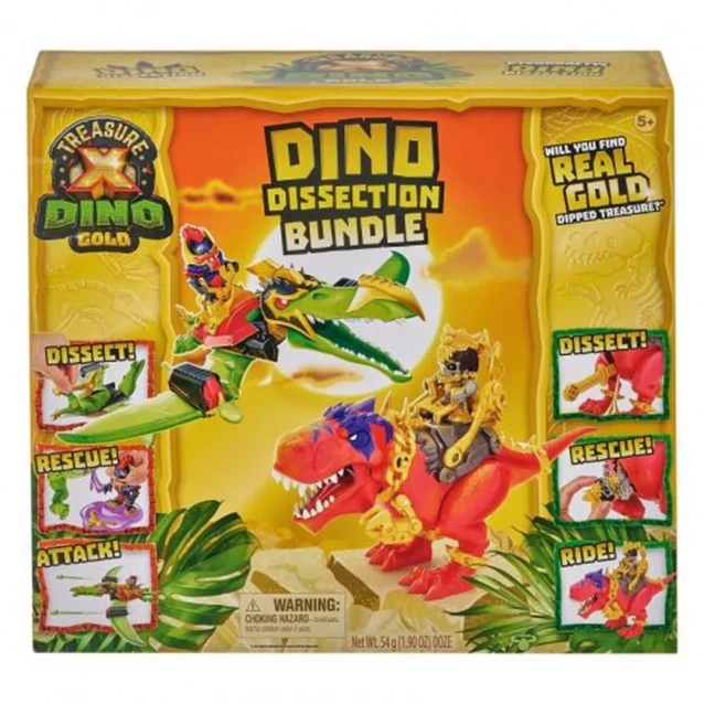Ігровий набір Treasure X Dino Gold Птеродактиль та Динозавр зі скарбами (123114) - 1