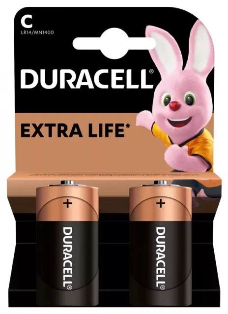 Батарейки лужні Duracell C 2 шт (5006001/5014436) - 2